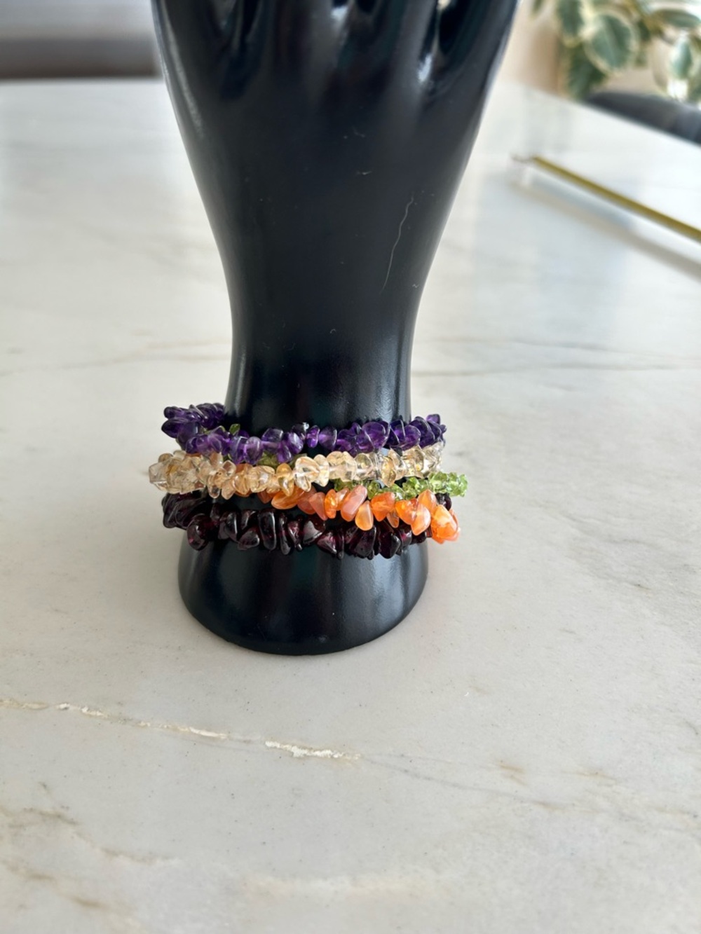 Multi-Color‎ Gorgeous 😍 Stone Stretch Bracelet- Stack of Five
